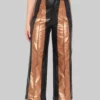 Emma Women's Mid-Rise Cropped Style Leather Pants