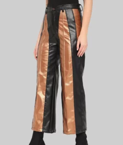 Emma Women's Mid-Rise Cropped Style Leather Pants
