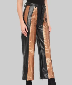 Emma Women's Mid-Rise Cropped Style Leather Pants