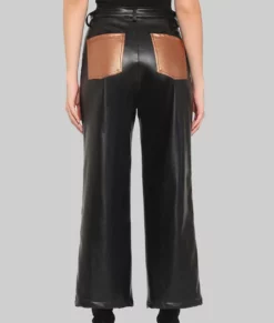 Emma Women's Mid-Rise Cropped Style Leather Pants