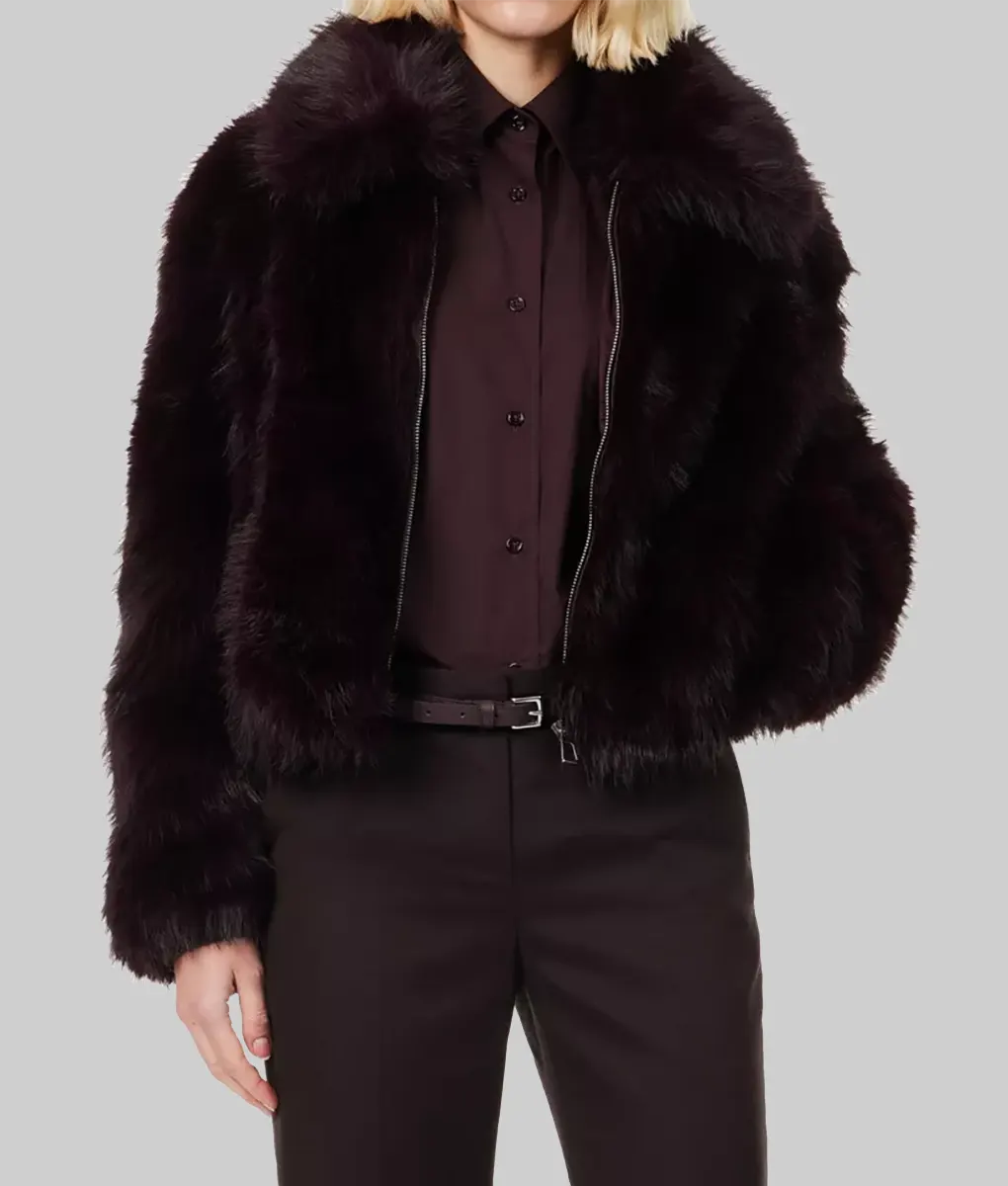 Erin Andrews Fur Jacket-Front View