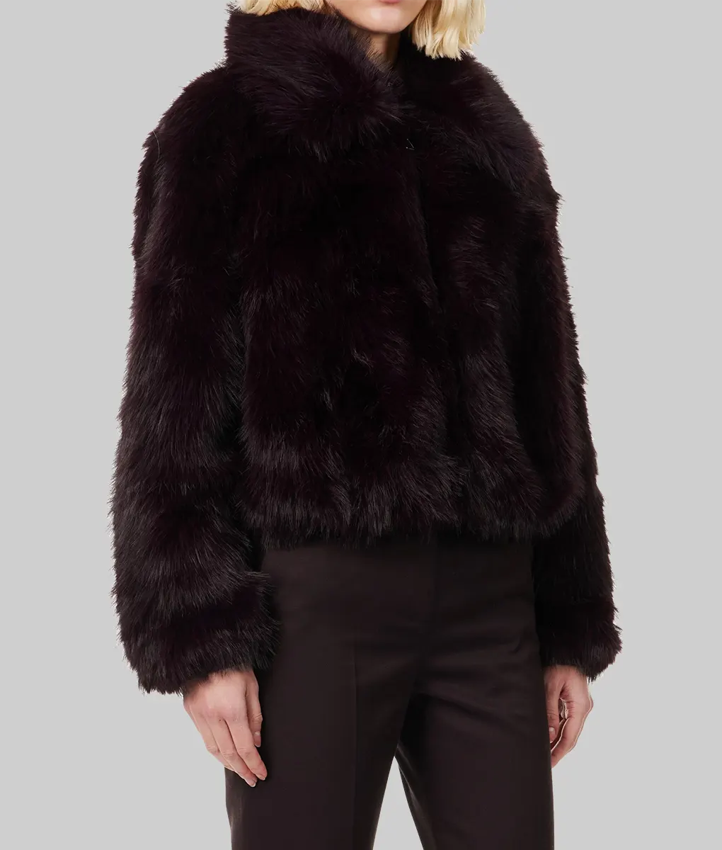 Erin Andrews Fur Jacket-Side View