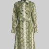 Grosse Pointe Garden Society Melissa Fumero Snake Print Trench Coat-Generic