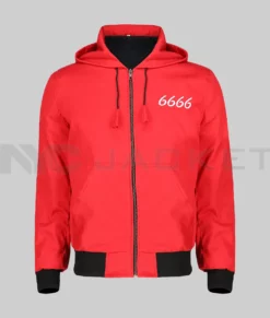 Jimmy 6666 Red Ranch Hooded Jacket-Generic