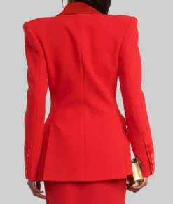 Nathalie Emmanuel Red Blazer-Back View