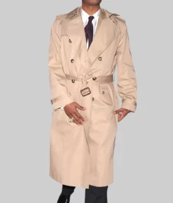 Rakim Mayers Beige Cotton Trench Coat-Front View