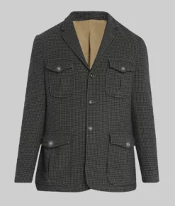 Sinners Michael B. Jordan Houndstooth Cotton Jacket-Generic