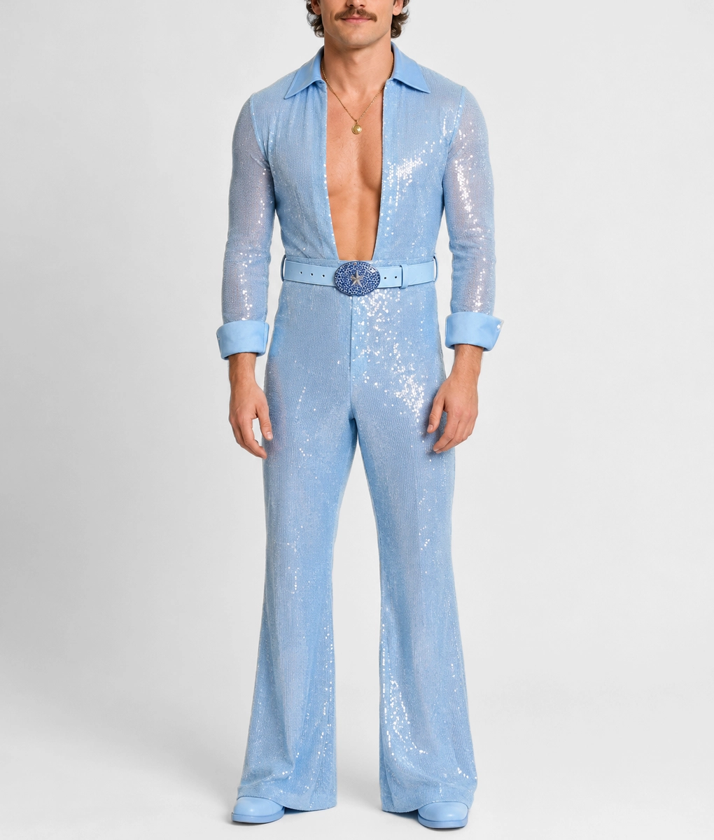 Bru na Boone セットアップ Benson Boone Blue Jumpsuit | Benson Boone Costume - NYC Jackets