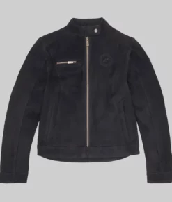 Cacey Women's Suede Black Leather Jacket NYC Jackets