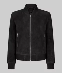Emily Women's Suede Black Leather Jacket | NYC Jackets