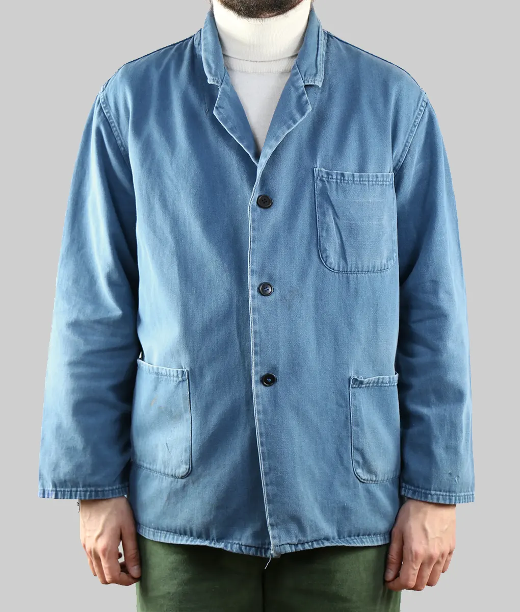 Monty Don Blue Work Jacket-Front View