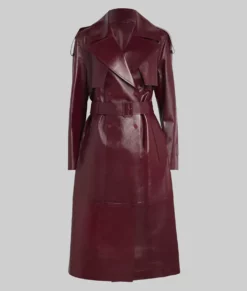 Only Murders in the Building Selena Gomez Maroon Coat-Generic