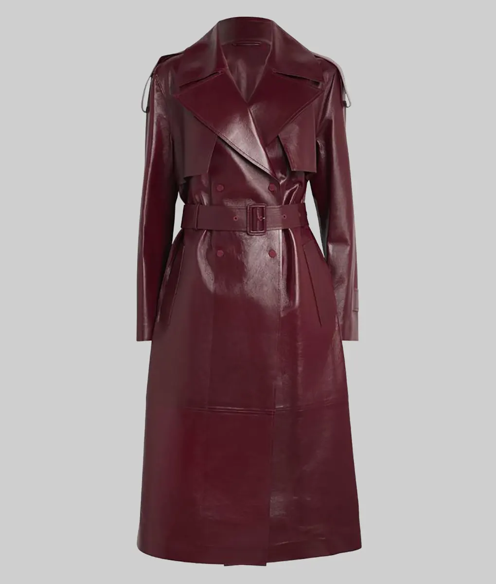 Only Murders in the Building Selena Gomez Maroon Coat-Generic