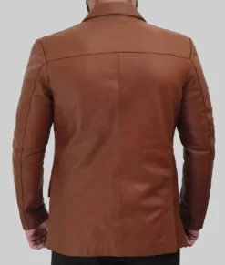 Paul Men's Leather Blazer in Brown NYC Jackets