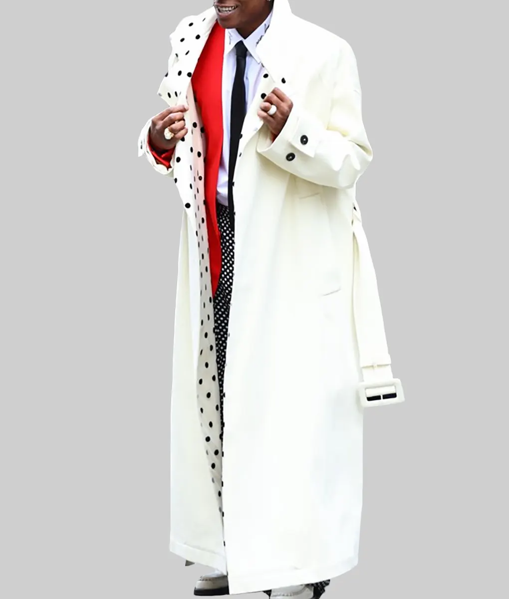 Rakim Mayers Polka Dot Trench Coat-Side