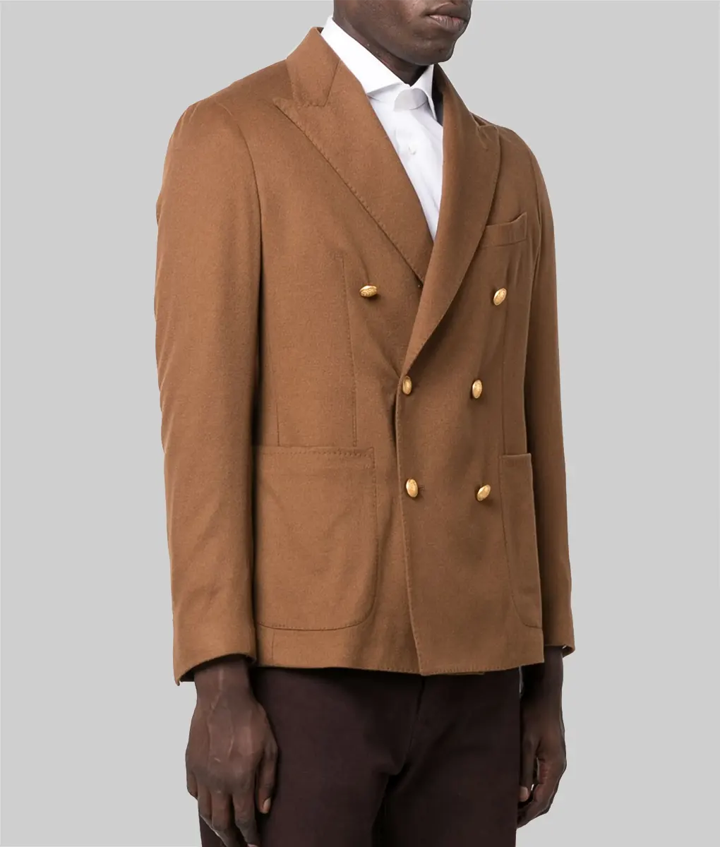 The Studio Seth Rogen Brown Blazer-Side View