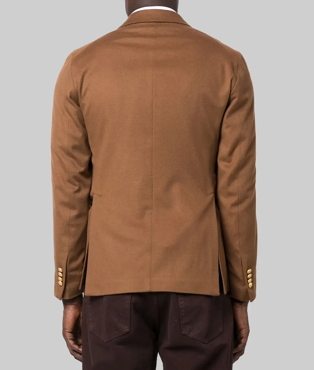 The Studio Seth Rogen Brown Blazer-Back View