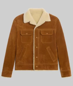 Timothee Chalamet Brown Suede Trucker Jacket-Generic