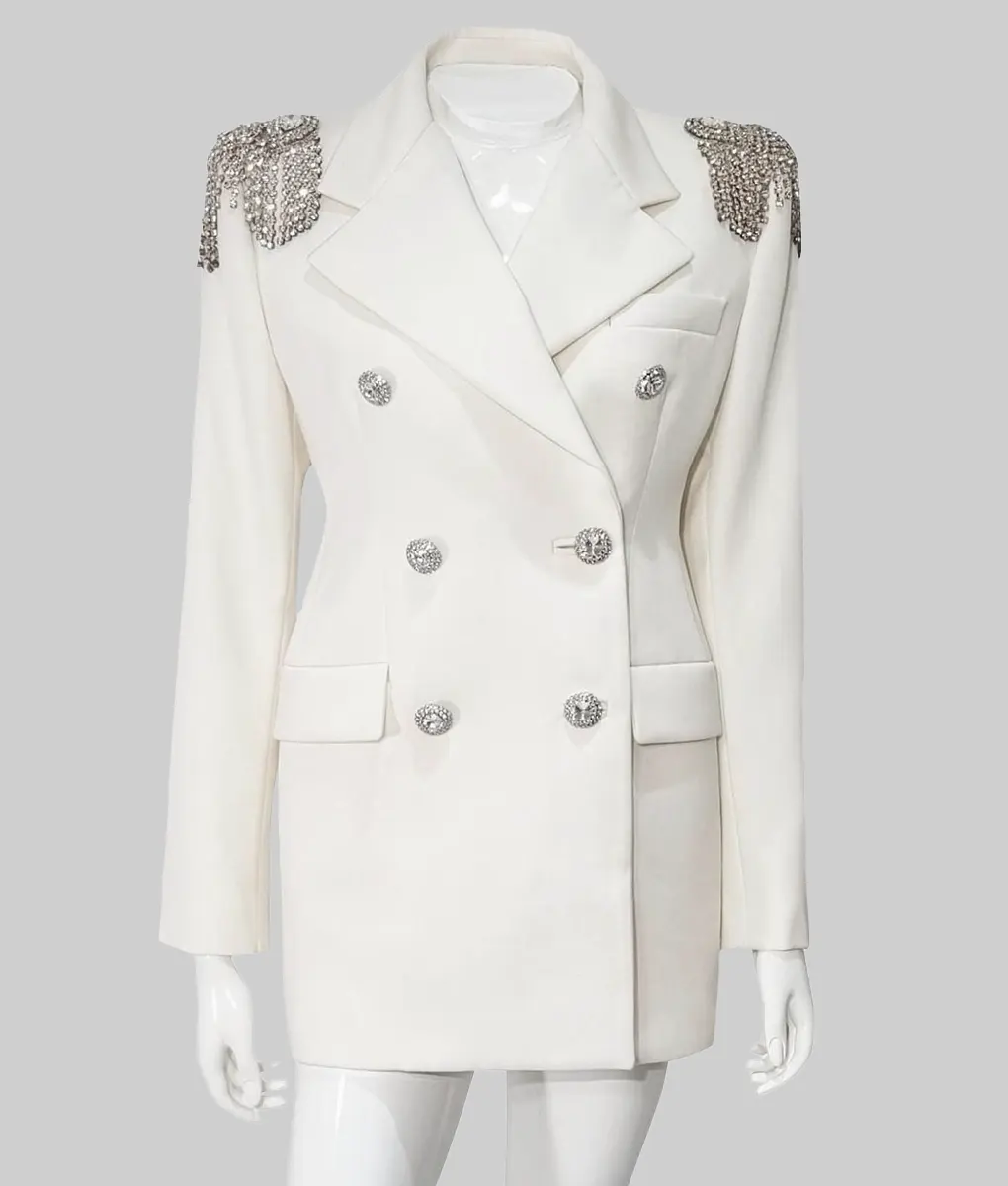 Xochitl Gomez White Blazer-Generic