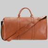 John Men's Light Brown Travel Leather Duffle Bag (9)