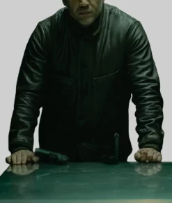 MobLand Tom Hardy Brown Leather Jacket-Front