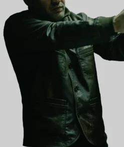 MobLand Tom Hardy Brown Leather Jacket-Side
