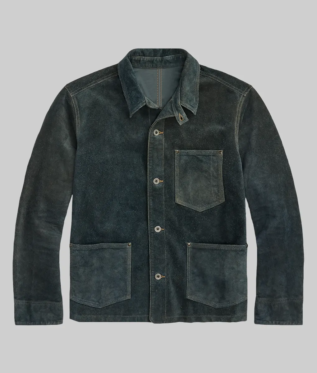 Nick Jonas Green Suede Leather Jacket | NYC Jackets