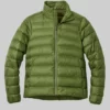Robert Pattinson Green Puffer Jacket-Front