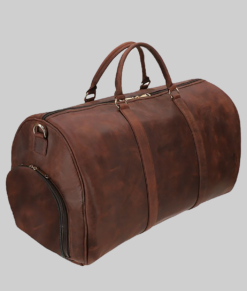Stephen Men's Brown Travel Leather Duffle Bag (1)