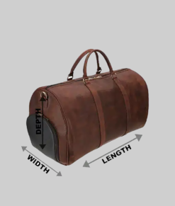 Stephen Men's Brown Travel Leather Duffle Bag (3)