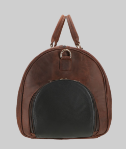 Stephen Men's Brown Travel Leather Duffle Bag (8)