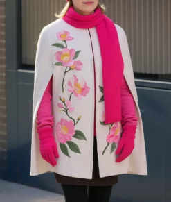 Elsbeth Carrie Preston Floral Printed Cape-Front