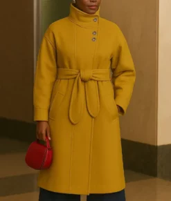Found Season 2 Shanola Hampton Wool Coat-Front