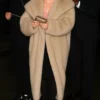 Hurry Up Tomorrow Premiere Jenna Ortega Fur Coat-Front