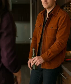 Tracker Justin Hartley Rust Brown Suede Jacket-Side