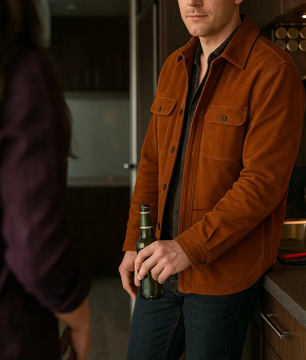 Tracker Justin Hartley (Colter Shaw) Rust Brown Suede Jacket | NYC