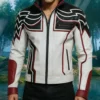 Jin Kazama Leather Hooded Jacket-Front