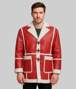 Santa Claus Leather Coat Clearance Item-FrontView