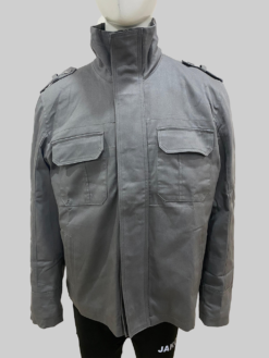 Simon Men's Grey Cotton Jacket - Clearance Item-FrontView