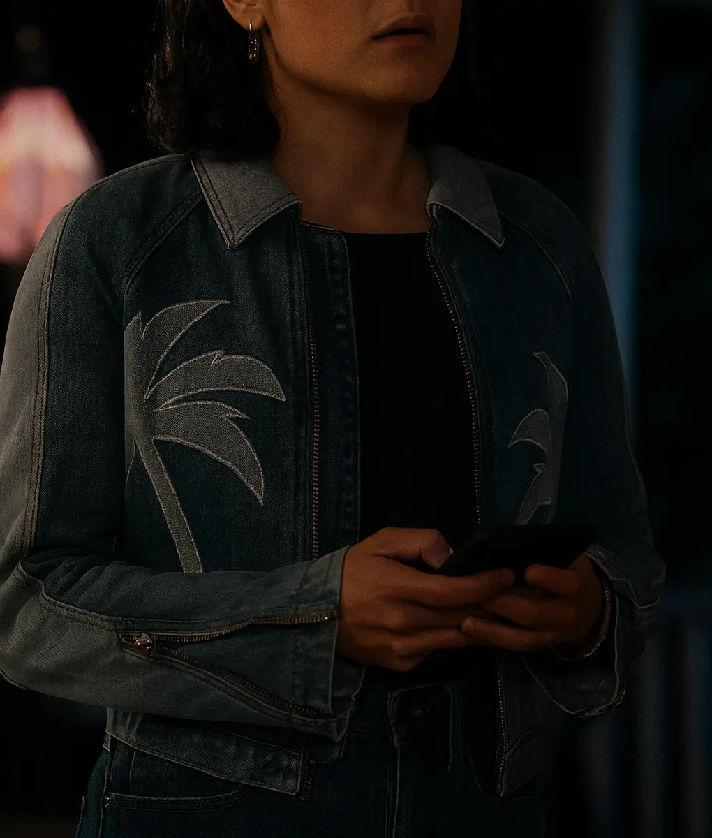 Ballard Martina Castro (Victoria Moroles) Palm Tree Denim Jacket