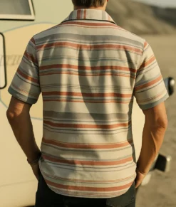 Brad Pitt Stripe Shirt-Back