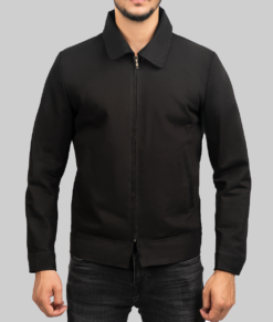 Chris Men's Black Jacket - Clearance Item-FrontView