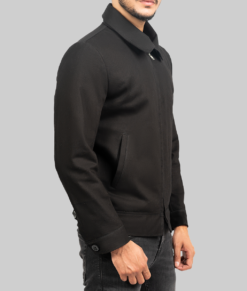 Chris Men's Black Jacket - Clearance Item-SideView