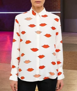 Hacks S04 Jean Smart Lips Printed Shirt-Front