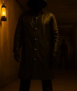 I Know What You Did Last Summer Killer Black Leather Coat-Front