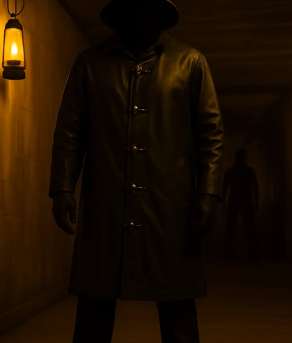 I Know What You Did Last Summer Killer Black Leather Coat-Front
