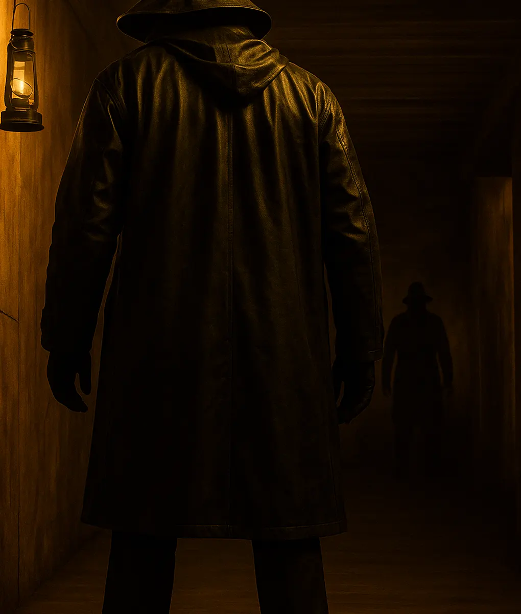 I Know What You Did Last Summer Killer Black Leather Coat-Back