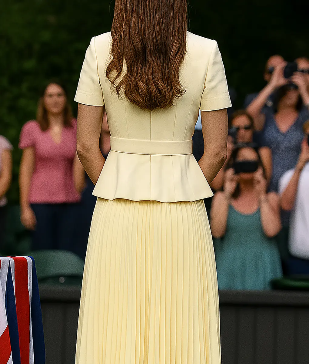 Kate Middleton Cream Wool Jacket-Back