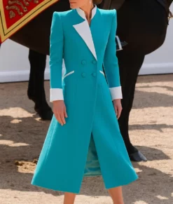 Kate Middleton Light Blue Coat-Front