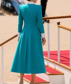 Kate Middleton Light Blue Coat-Back